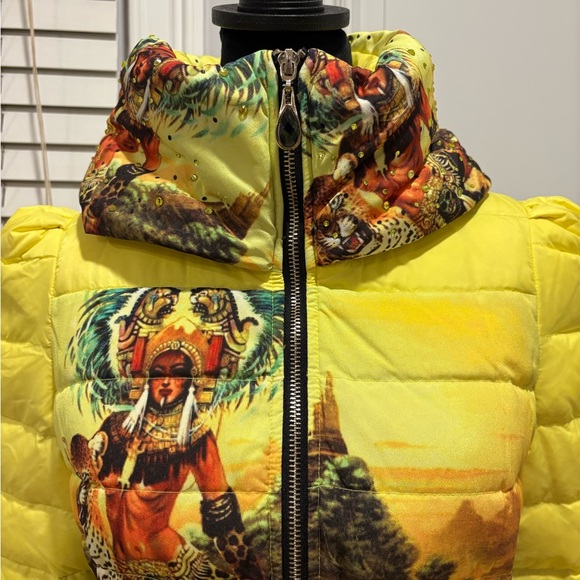 European designer rhinestone print jacket/coat - Picture 7 of 10